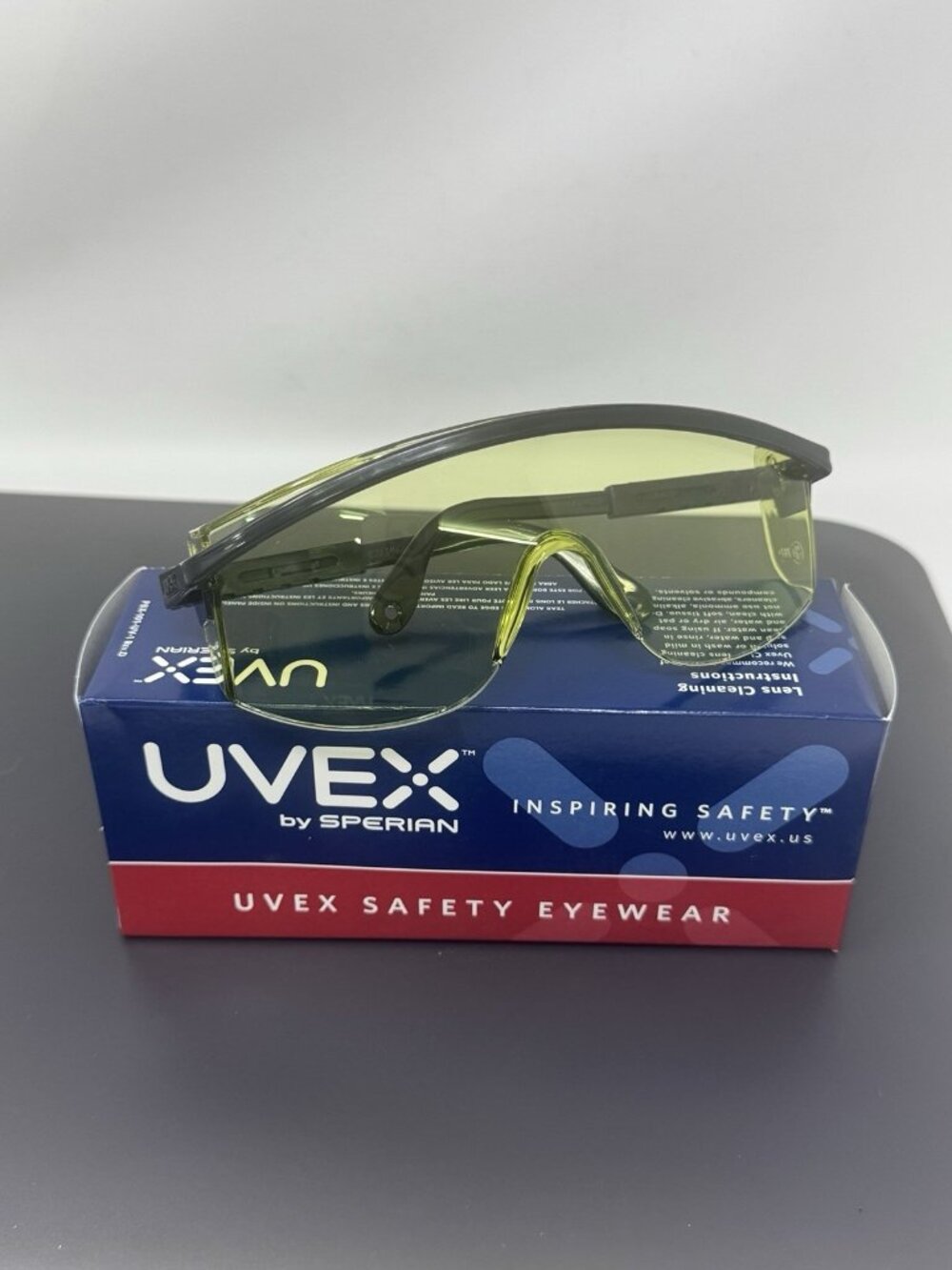 Uvex Astrospec 3000 S112 Safety Glasses SCT-GUV  Black Frame USA Low Ir Lens